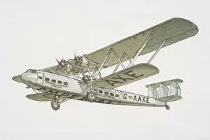 20th Century Style Collection: Four engine biplane in flight