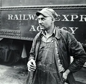 Overalls Prints: Engineer on the B & O Railroad