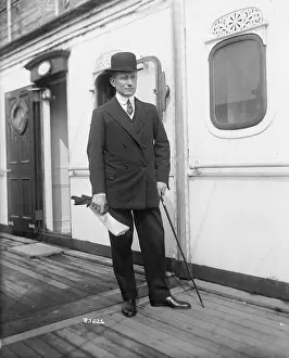 Engineer Guglielmo Marconi on Ship Deck