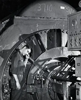 Engineer Listens To Rotor Of Generator