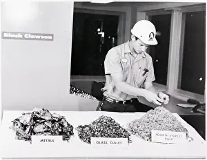 Material Prints: Engineer W/Piles Of Reclaimed Waste
