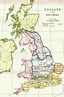 Map Collection: England in the Ninth Century
