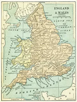 Europe Gallery: England and Wales map 1875