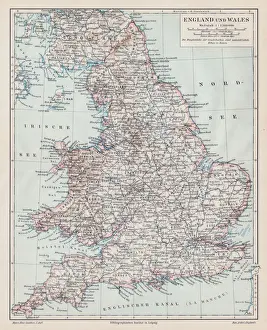 England and wales map 1895
