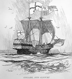 Sail Prints: English, 14th Century Drawing