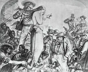 Auction Prints: English Cartoon On US Slave Conditons