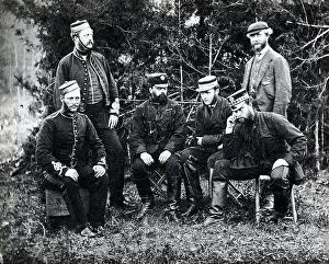 Yorktown Prints: Six English Officers in Uniform