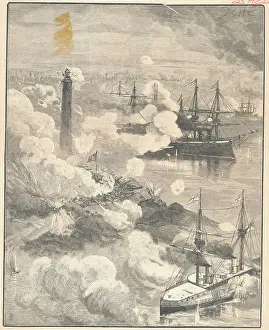 Alexandria Prints: English Ships Disbursing Their Weaponry