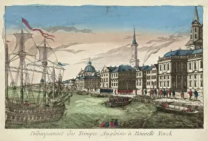 Soldiers Prints: English Troops Landing In New York