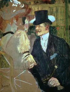 Meeting Prints: The Englishman at the Moulin Rouge, 1892. Artist: Henri de Toulouse-Lautrec