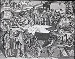 Scholar Prints: Engr.; Scholars @ Work; 18Th Century