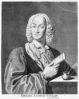 Engraved Portrait of Antonio Vivaldi