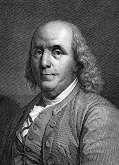 Founder Prints: Engraved Portrait of Benjamin Franklin