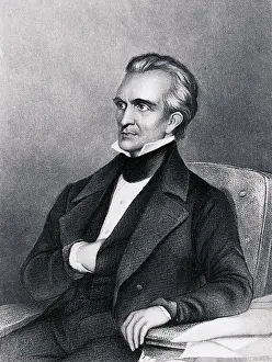 Engraved Portrait Of James Knox Polk
