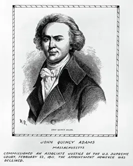 Engraved Portrait Of John Quincy Adams