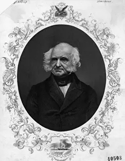 Oval Prints: Engraved Portrait Of Martin Van Buren