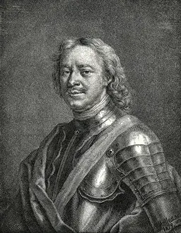 Armor Prints: Engraved Portrait of Peter the Great