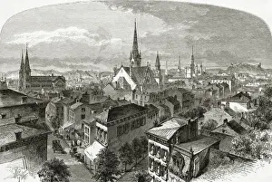 Cincinnati Prints: Engraved Scene of Cincinnati