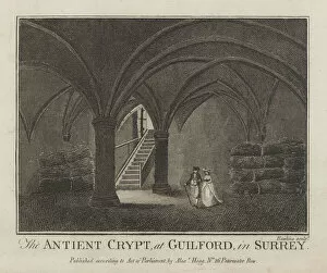 Images Dated 14th April 2014: Engraving of The Ancient Crypt at Guilford, England