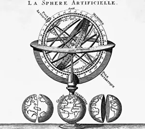 French Text Prints: Engraving of The Artificial Sphere