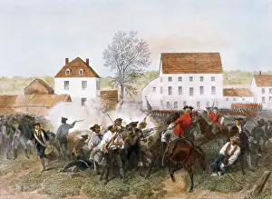 Engraving of the Battle of Lexington After Alonzo Chappel