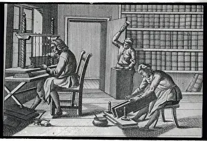Workshop Prints: Engraving Of Bookbinding Workshop