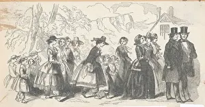 Engraving of Brigham Young and Family