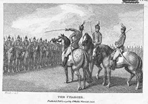 Mounted Prints: Engraving/British Soldiers On Horses