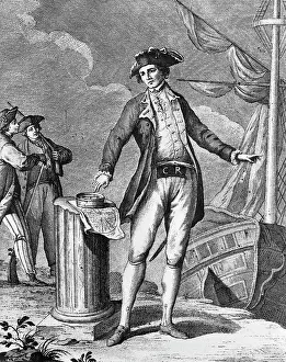 Compass Prints: Engraving Of Captain James Cook