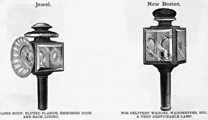 Stagecoach Prints: Engraving of Carriage Lamps