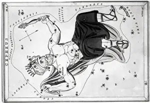 Engraving Of Cepheus Constellation