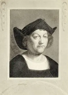 15th Century Prints: Engraving Of Christopher Columbus