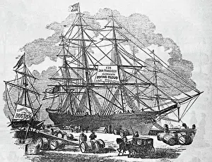 Engraving Of Clipper Ship Flying Cloud