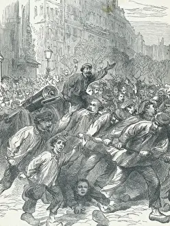 Riot Prints: Engraving of Communists Rioting