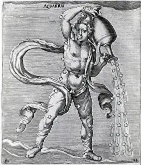 Engraving Of Constellation Aquarius