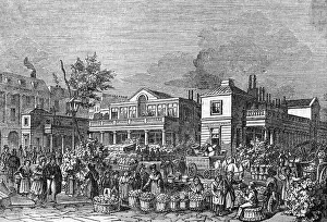 Covent Garden Prints: Engraving Of Covent Garden Market