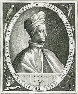 Cape Prints: Engraving Depicting Amerigo Vespucci