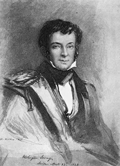 Engraving After a Drawing of Washington Irving by Sir David Wilkie