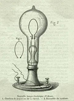 Light Bulb Prints: Engraving of the Edison Electric Lamp