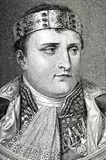 Images Dated 11th August 2011: Engraving of emperor Napolean Bonaparte from 1882