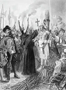 Inca Prints: Engraving of the Execution of the Inca of Peru