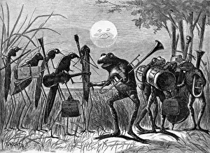 Anthropomorphic Prints: Engraving of Frog and Insect Musicians