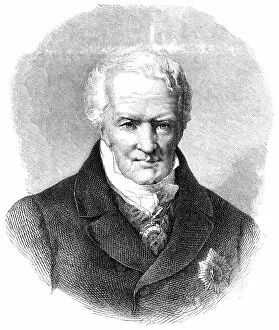 Images Dated 19th August 2018: Engraving of german explorer Alexander von Humboldt from 1875