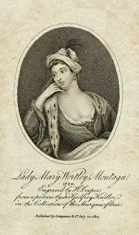 Turban Prints: Engraving by H. Cooper After Lady Mary Wortley Montagu by Sir Godfrey Kneller