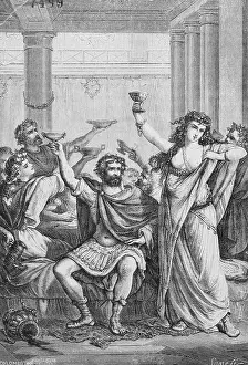 Drunk Prints: Engraving of Hannibal and His Men Celebrating in Capua