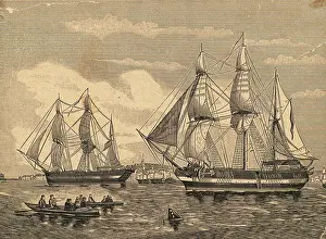 Boatman Prints: Engraving of HMS Erebus and HMS Terror