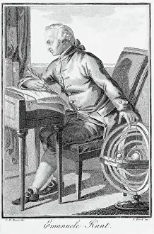 Pensive Prints: Engraving of Immanuel Kant at his Desk