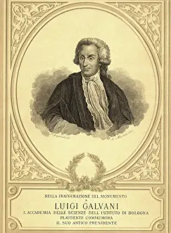 Engraving of Italian Physicist Luigi Galvani