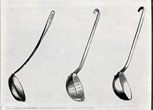 Spoon Prints: Engraving Of Kitchen Spoons