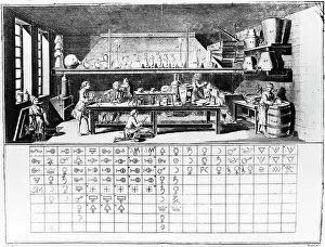 Studying Prints: Engraving Laboratory &Table Of Elements